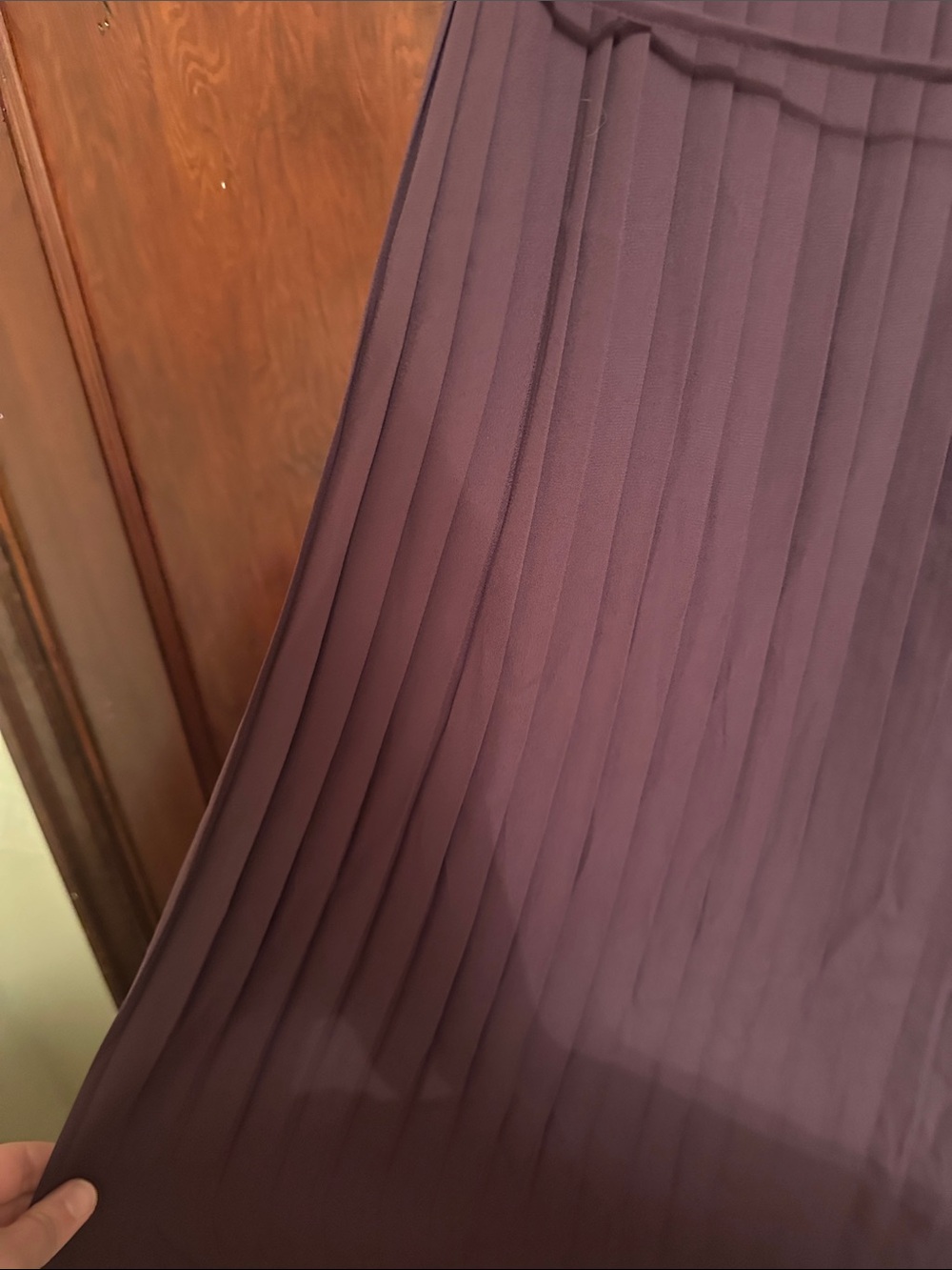 NWT LOFT Outlet Women’s Sz Large Sleeveless Purple Pleated Dress with Waist Tie - Picture 9 of 9
